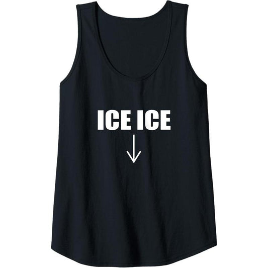 Womens Ice Ice Baby Funny Pregnancy Mom to be Announcement Shirt Tank Top MADE IN USA