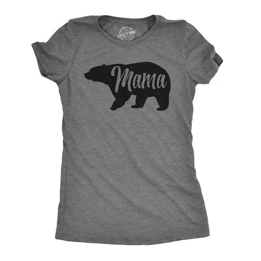 Womens Mama Bear T shirt Cute Funny Best Mom of Boys Girls Cool Mother Tee Funny Womens T Shirts Cute Slimming Top Comfortable Soft Womenswear Mother's Day Tops for Women Funny Animal Top Women's
