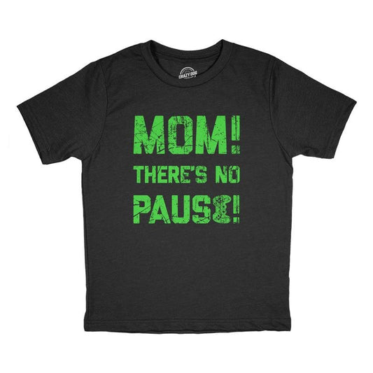 Womens Mom Theres No Pause T Shirt Funny Video Gamer Joke Tee For Ladies Funny Womens T Shirts Cute Slimming Top Comfortable Soft Womenswear Sarcastic T Shirt for Women Funny Gamer T Shirt Women's Black -