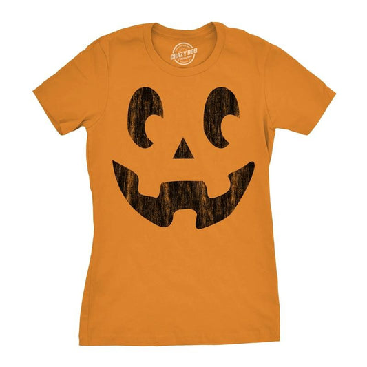 Womens Side Eye Steve Pumpkin T Shirt Funny Halloween Jack O Lantern Weird Smile Tee For Ladies Funny Womens T Shirts Cute Slimming Top Comfortable Soft Womenswear Halloween Tops for Women Women's Orange - 3XL