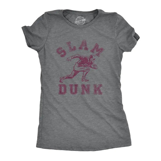 Womens Slam Dunk T Shirt Funny Sarcastic Wrong Sport Football Joke Graphic Novelty Tee For Ladies