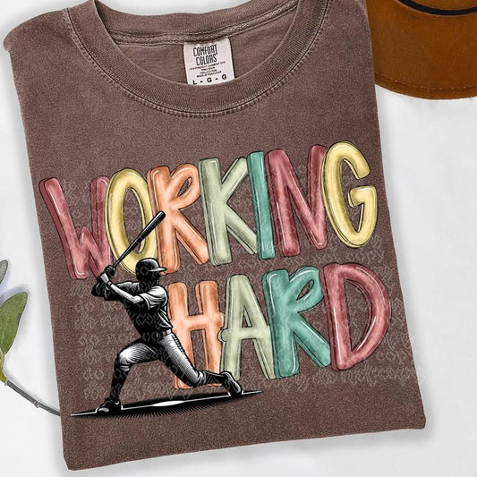 Working Hard Baseball DTF Transfers - THIS IS NOT A SHIRT