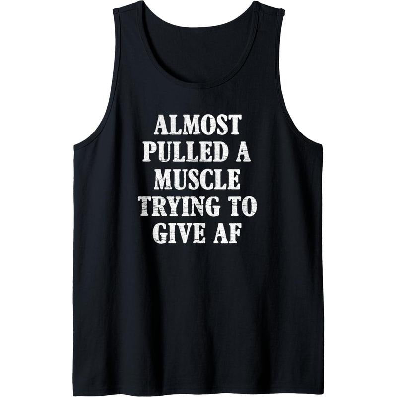 Workout Funny Saying Gym Quote Sarcastic Exercise Fitness Tank Top Made in USA
