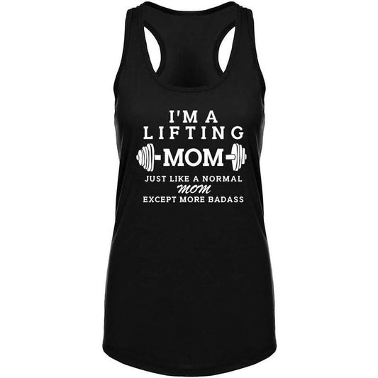 Workout Tank Tops for Women-I'm A Lifting Mom Womens Funny Saying Fitness Gym Graphic Racerback Sleeveless Shirts Made in USA