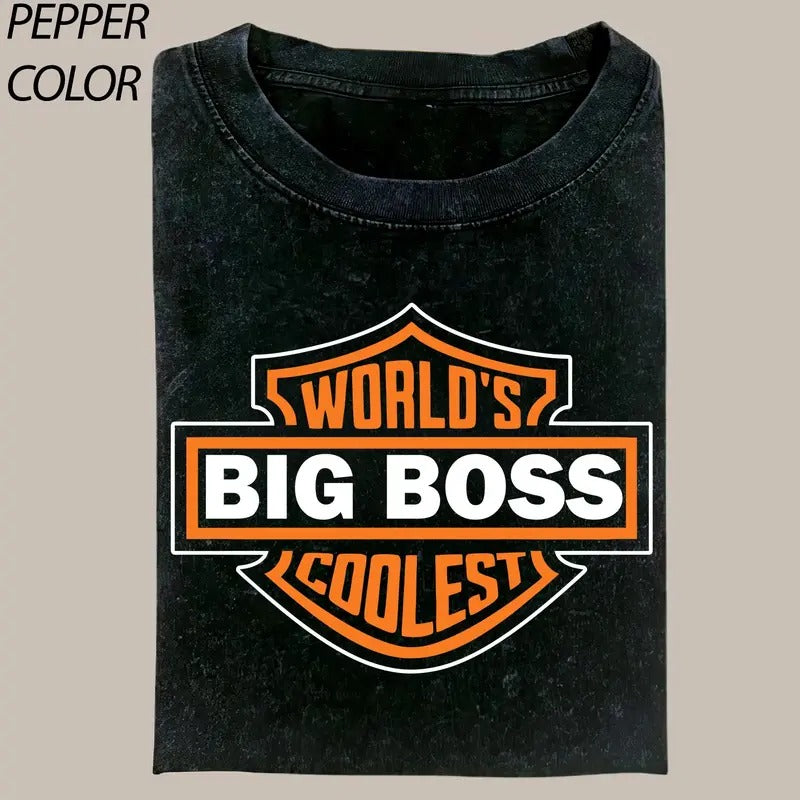 World's Coolest Big Boss Shirt, Mother's Day Tee, Motorcycle Mama Gift Funny & Christmas Gift