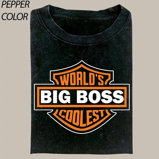 World's Coolest Big Boss Shirt, Mother's Day Tee, Motorcycle Mama Gift Funny & Christmas Gift