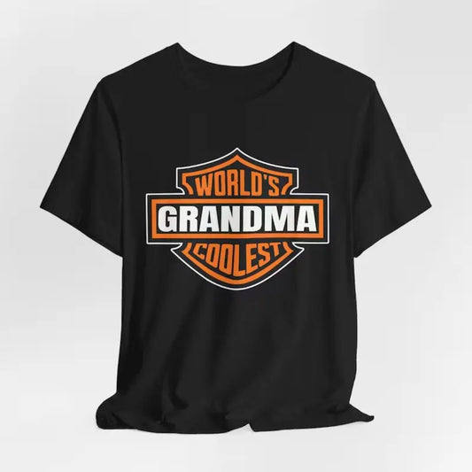 World's Coolest Grandma Shirt New Grandma Announcement Tee Motorcycle Grandma Gift Funny Mother's Day & Christmas Gift for Cool Grandma