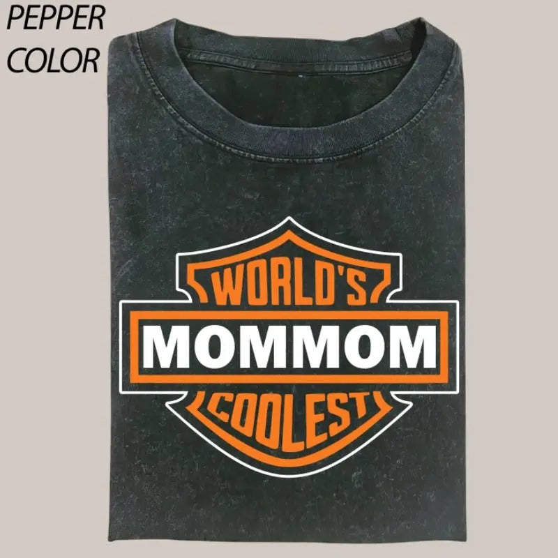 World's Coolest MomMom Shirt, Mom Motorcycle Shirt, Funny Mama Birthday Gift