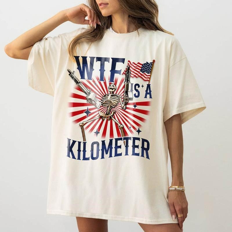 Wtf Is A Kilometer Funny Shirt, Usa Flag Meme Shirt, Usa Flag, Veteran Day Tee, Funny Gamer Shirt, Unisex T-Shirt, Gifts For Him Her, Short Sleeve Tee Shirt, Gifts For 4th Of July Independence Day Birthday