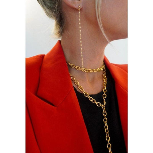 XL DAINTY CHAIN EARRINGS