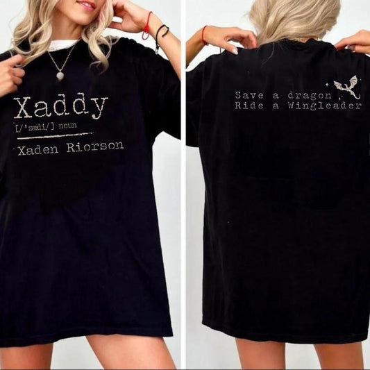 Xaddy Save A Dragon Ride A Wingleader Shirt, Fantasy Bookish Tee, Casual Shortsleeve, Comfortable Fit, Unisex Sweater Pullover Tee