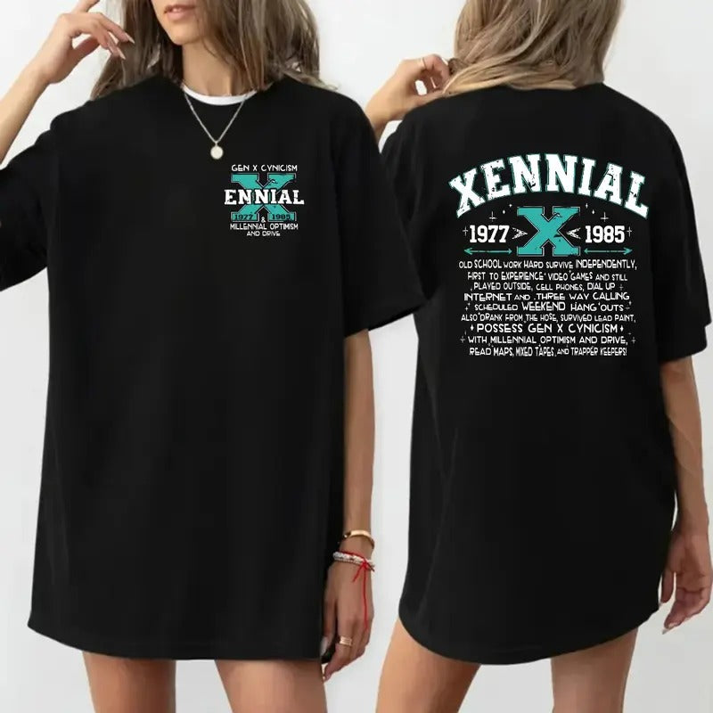 Xennial Two Sides Shirt, Generation X Ennial Tshirt, Trendy Funny Adult Humor Gen X Tshirt, Funny And Sarcastic Shirt, Unisex Shirt, Casual Clothing