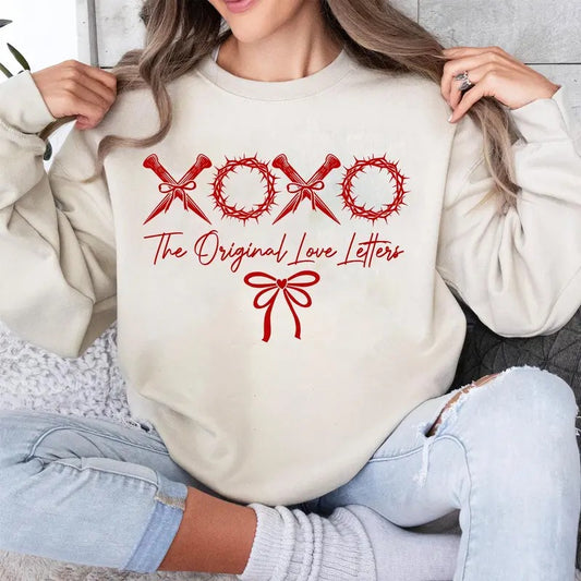 Xoxo The Original Love Letters Tshirt Sweatshirt, Christian Valentines, Valentine Day Gift, Christian Shirt, Unisex Sweater Pullover Tee