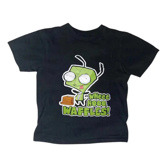 Y2K Women's Gothic Emo Girl Top - Vintage Zim Doom Baby Tee - Scene Clothing 2000s - Soft Cotton Shirt - Summer, Comfort - Streetwear, Womenswear