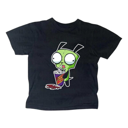 Y2K Women's Gothic Emo Girl Top - Vintage Zim Doom Baby Tee - Soft Cotton Shirt for Summer Comfort - Gift For Her