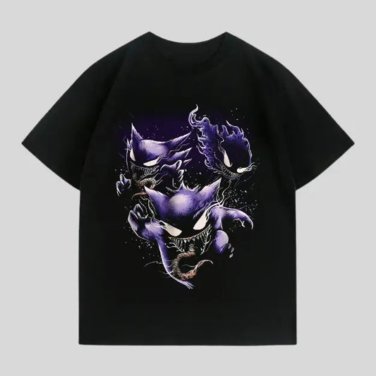 Y2k Ghost Vintage Tee, Gengar T-Shirt, Pokemon Graphic Tees, Pokemon Shirt, Unisex Anime Shirt, Menswear Womenswear Streetwear
