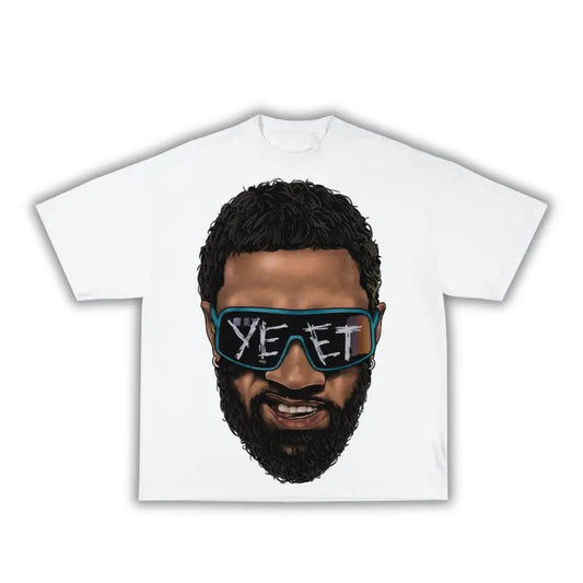 YEET Main Event Big Face Art Shirt Graphic Tee Vintage Cotton Short Sleeve Streetwear