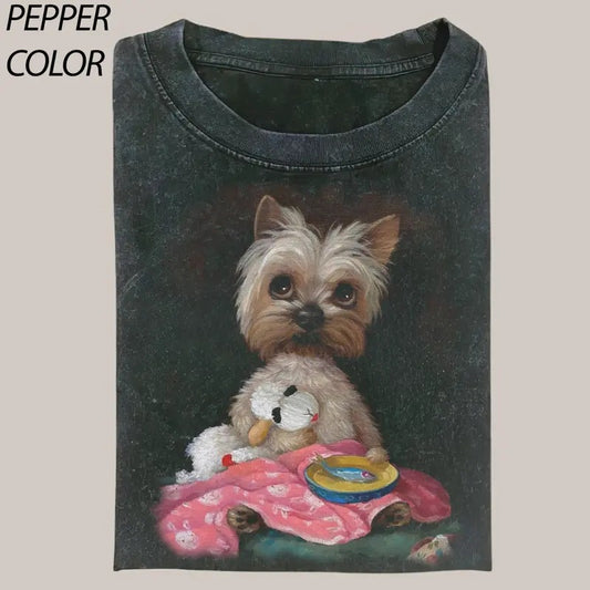 YQAZXBA Artist Alison Friend Cute Animal Realistic Unisex T-shirt , Funny Dog Cute lovers Tee, graphic, meme shirts, Gift For him and her Menswear Top