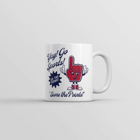 Yay Go Sports Mug Funny Sarcastic Sport Fan Novelty Coffee Cup-11oz Funny Coffee Mugs Ceramic Printed Drinkware Cup