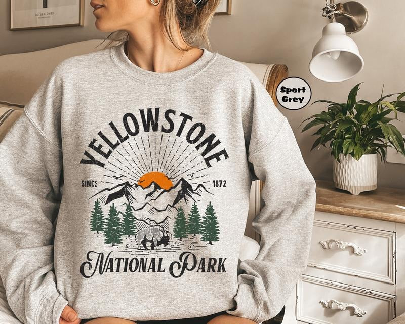 Yellowstone Sweatshirt, Yellowstone National Park Hoodie, Traveler Family Outfit, Hiking Clothings, Family Road Trip Hoodie, Camping Gifts