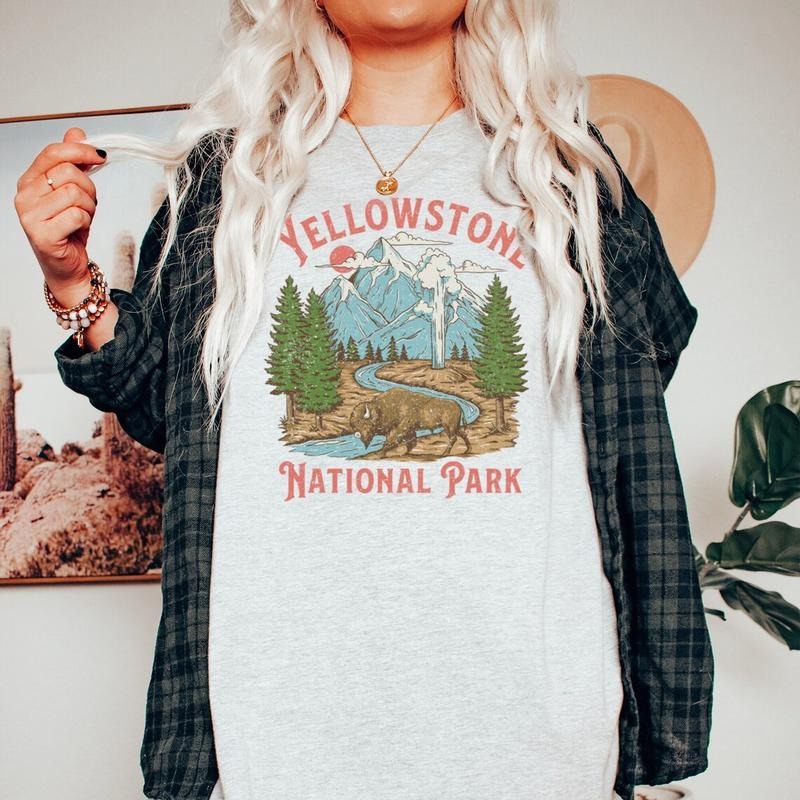 Yellowstone T Shirt Hoodie Sweater, Yellowstone National Park T-Shirt, Hippie Tee Vintage Inspired T-shirt, Unisex Tee, National Park Sweatshirt
