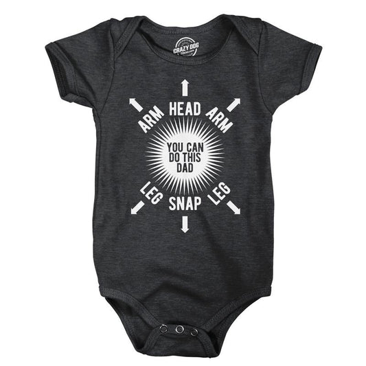 You Can Do This Dad Baby Bodysuit Funny Sarcastic Graphic Novelty Jumper for Infants Funny Baby Onesies Funny Sarcastic Onesie Novelty Onesie Black - Do