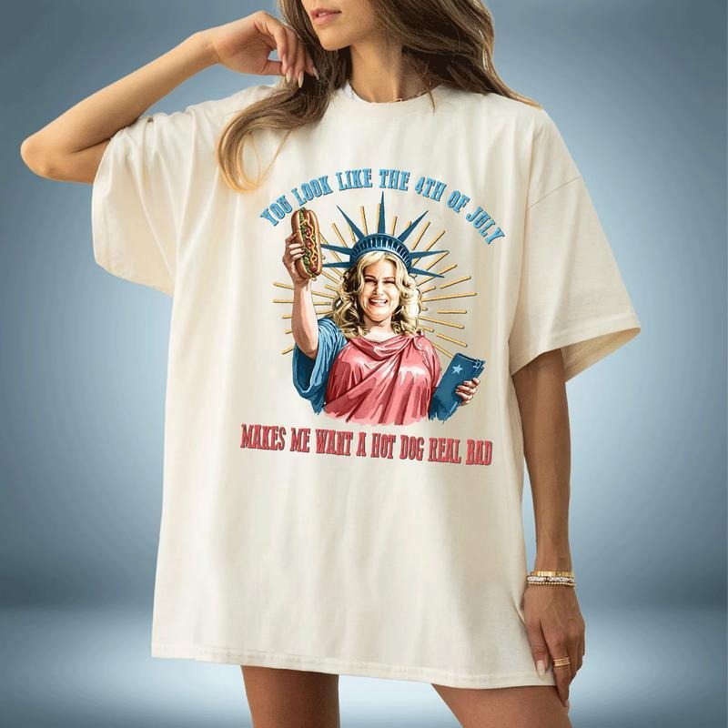 You Look Like The 4th Of July Makes Me Want A Hot Dog Real Bad  Shirt, Funny 4th Of July Gift Shirt Sweatshirt