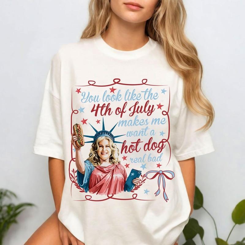 You Look Like The 4th Of July T-Shirt, Makes Me Want A Hot Dog Real Bad Shirt, Christian 4th Of July Shirt, Funny Hot Dog Sweatshirt, Patriotic Shirt
