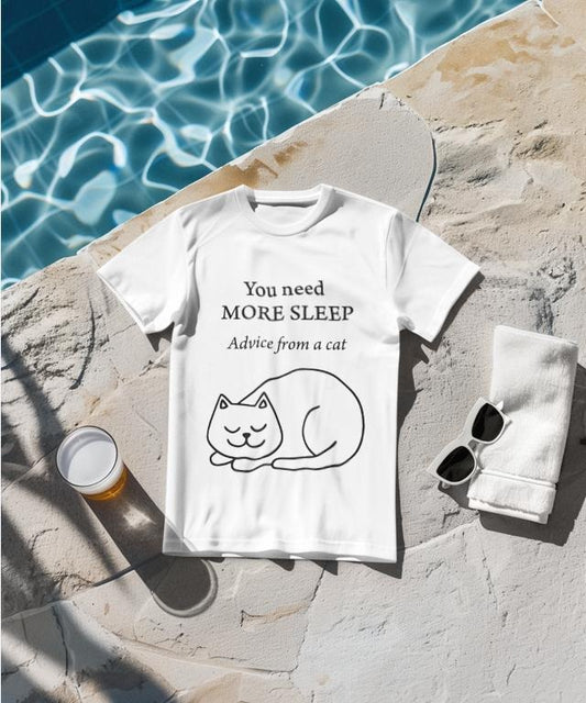 You Need More Sleep Funny Cat T-Shirt - Unisex Graphic Tee - Perfect Gift for Cat Lovers