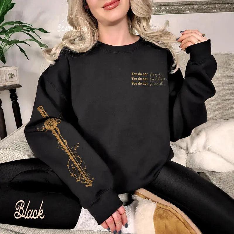 You do not yield sweatshirt, throne Of Glass sweatshirt, Kingdom Of Ash sweatshirt, A Court of Thorns and Roses Court of Dreams Sweater