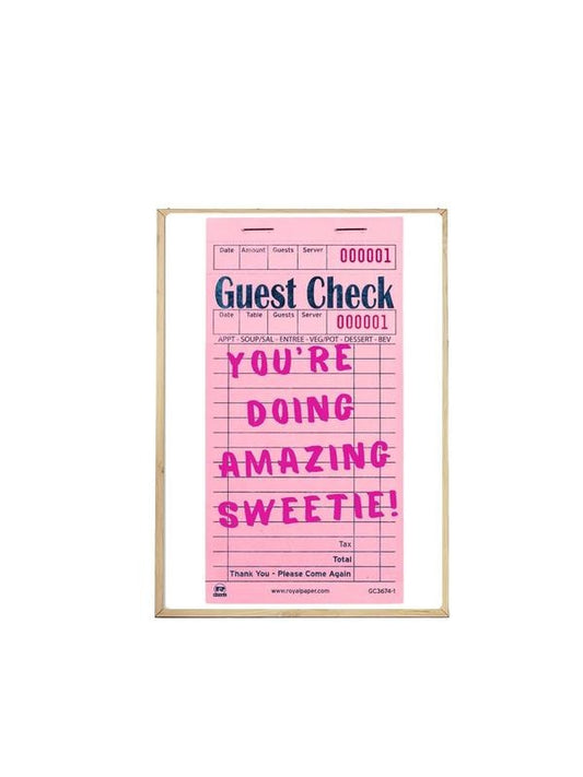 You're Doing Amazing Sweetie Guest Check Poster Dorm Decor, Funky Wall Art Retro Art Print Preppy Room Decor, Y2k Poster, Gifts For Her Art Prints, Poster Prints No Frame, Dorm Room Decor, Wall Posters