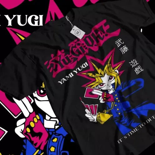 Yu-Gi-Oh! T-shirt Anime Black Yu-Gi-Oh Funny Waifu Kawai Gift Shirt All Size