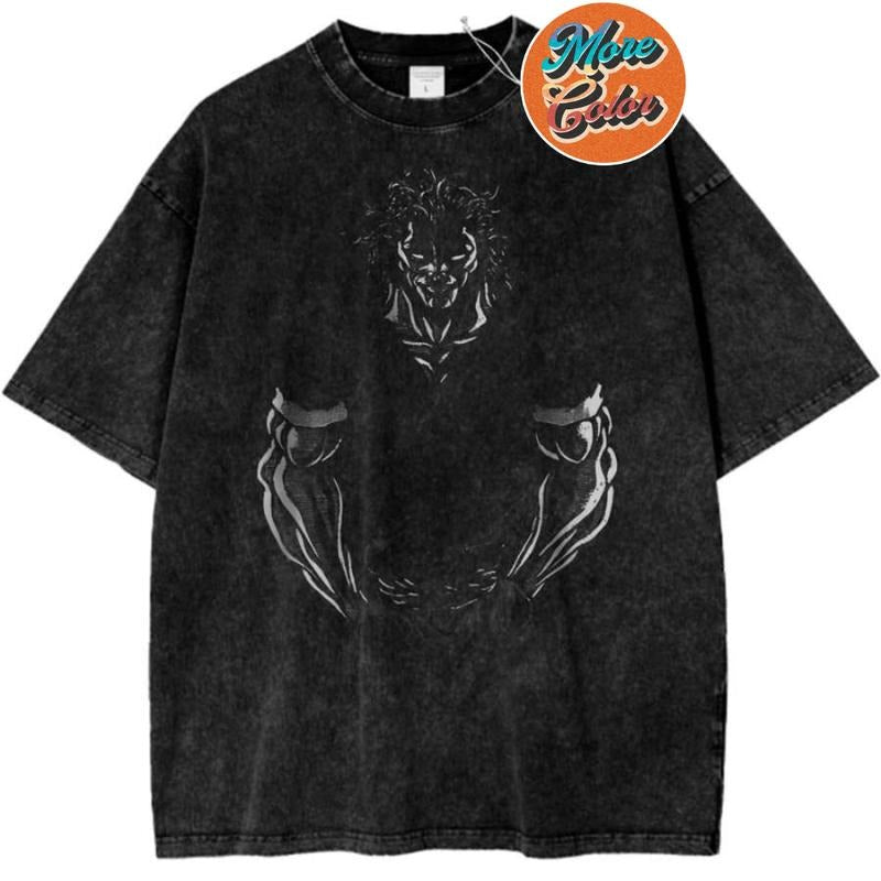 Yujiro Hanma Baki Anime Vintage Shirt, Cotton Unisex T-Shirt, Crew Neck, Size S- 3XL, Menswear Top, Womenswear Top Underwear Streetwear