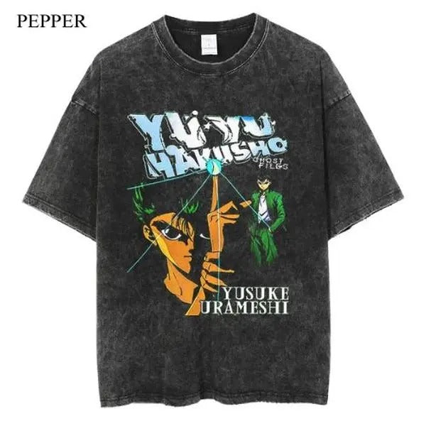 Yusuke Urameshi Vintage T-Shirt, Anime Manga Unisex T-Shirt, Gift For Him Menswear Top