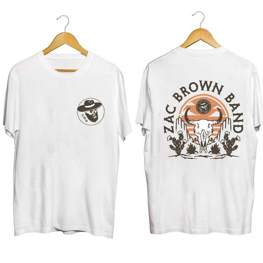 Zac Brown Band 2024 Tour T Shirt, Zac Brown Band Concert Shirt, Zac Brown Band Fan Gifts, Country Music Shirt, Summer Tour 2024 Two Sided Tee, Unisex T-Shirt, Gifts For Men Women, Short Sleeve Tee Shirt