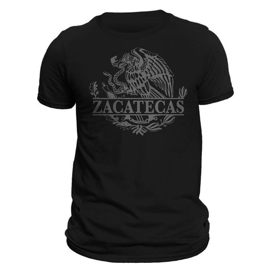 Zacatecas Mexico Eagle Emblem Mexican Flag T-Shirt Casual Classic Cotton Crewneck Menswear Soft Top Jacket Tee Streetwear Tshirt Shortsleeve Biker Tropical