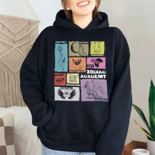 Zodiac Academy Characters Nickname Shirt, Celestial Heirs Band Sweatshirt, Alumni T Shirt, Book Lover Gift, Fantasy Books Hoodie, Unisex Sweater Pullover Tee