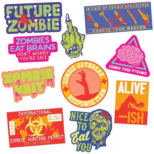 Zombie Sticker Extra Large Stickers for Adults Funny Adhesives with Memes Sarcastic  Funny Zombie  Multi