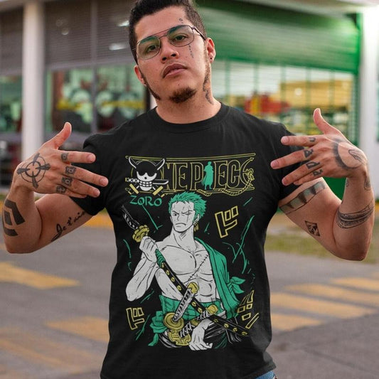 Zoro One Piece T-shirt Pirate Anime Manga 2022,NewGraphic Tee Ullistrator Design