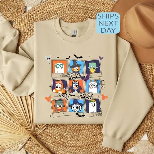 blue y Halloween Shirt, Cute blue y Ghost T-Shirt, Funny Spooky Season Tee, Cartoon Dog Halloween Shirt, Trick or Treat blue y Shirt