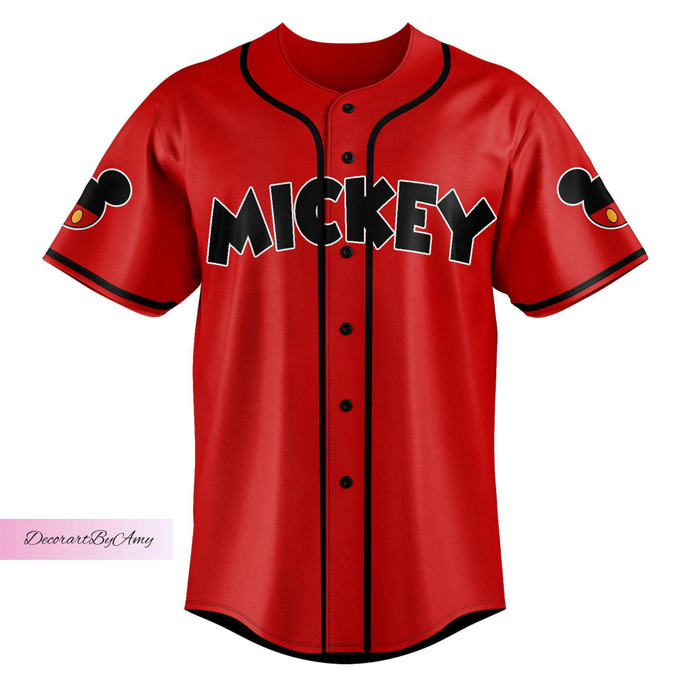 Christmas Mickey Mouse Jersey: Get Festive with Mickey! Perfect Mickey Mouse Baseball Jersey & Disney Shirt - Bafud