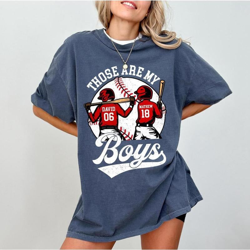 comfort color Custom Baseball Mom Shirt, Baseball Jersey Number Tee, Baseball Game Day Shirt, Baseball Name Tee, Baseball Gift For Mom, Mother Day Gift