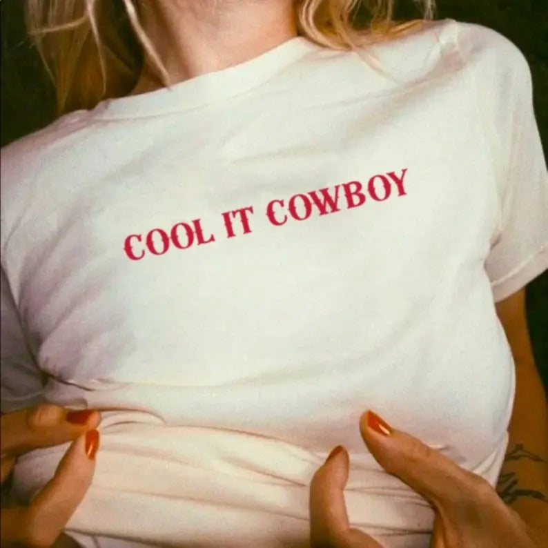 cool it cowboy BABY TEE western baby tee country coastal cowgirl graphic tee shirt country concert outfit