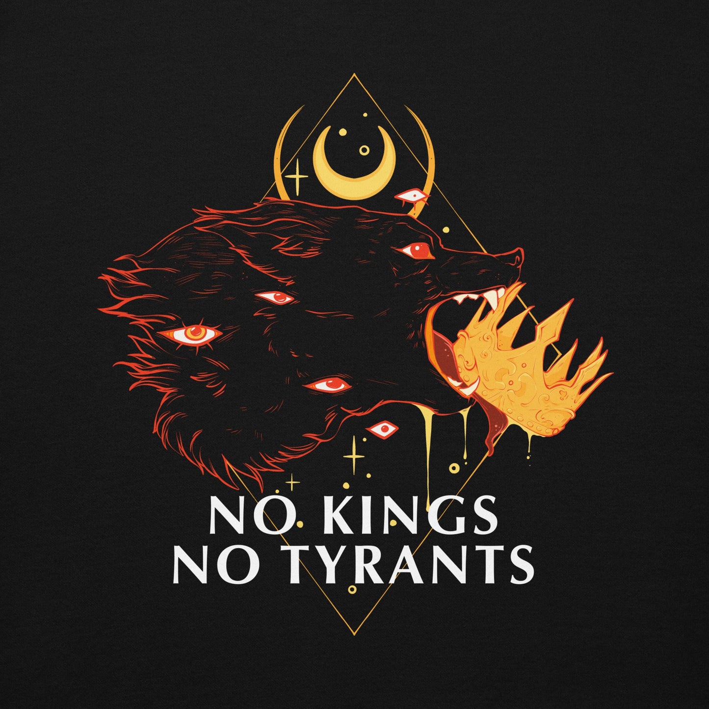 No Kings Wolf, Unisex Hoodie