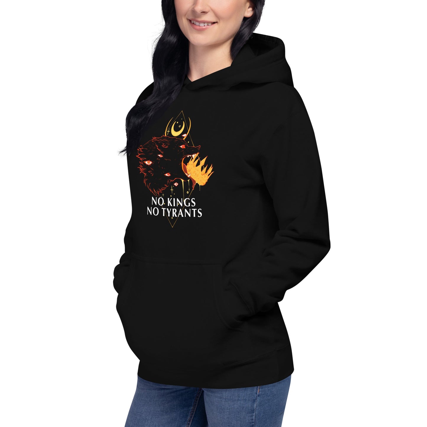 No Kings Wolf, Unisex Hoodie