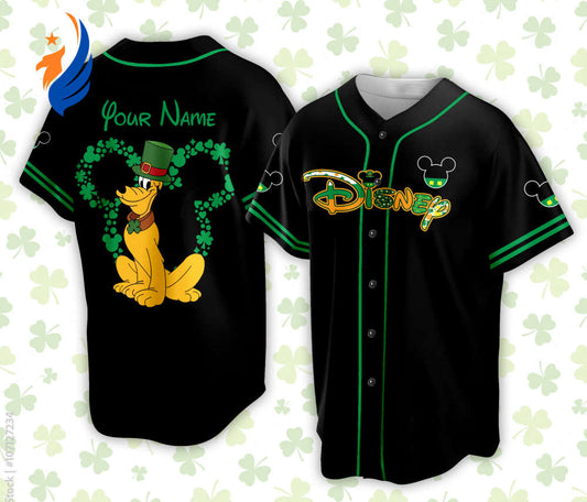 Personalized Mickey St Patrick Day Disneyland Baseball Jersey - Ideal for Baseball Lovers & Family Vacation Trips - Bafud