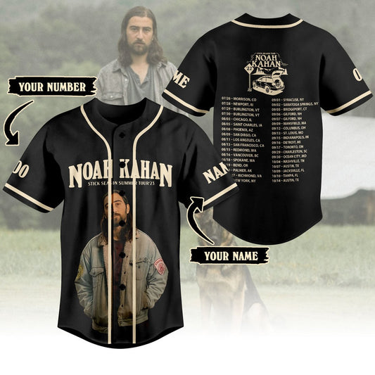 Customized Black Shirt Noah Kahan Comfort Music Baseball Jersey