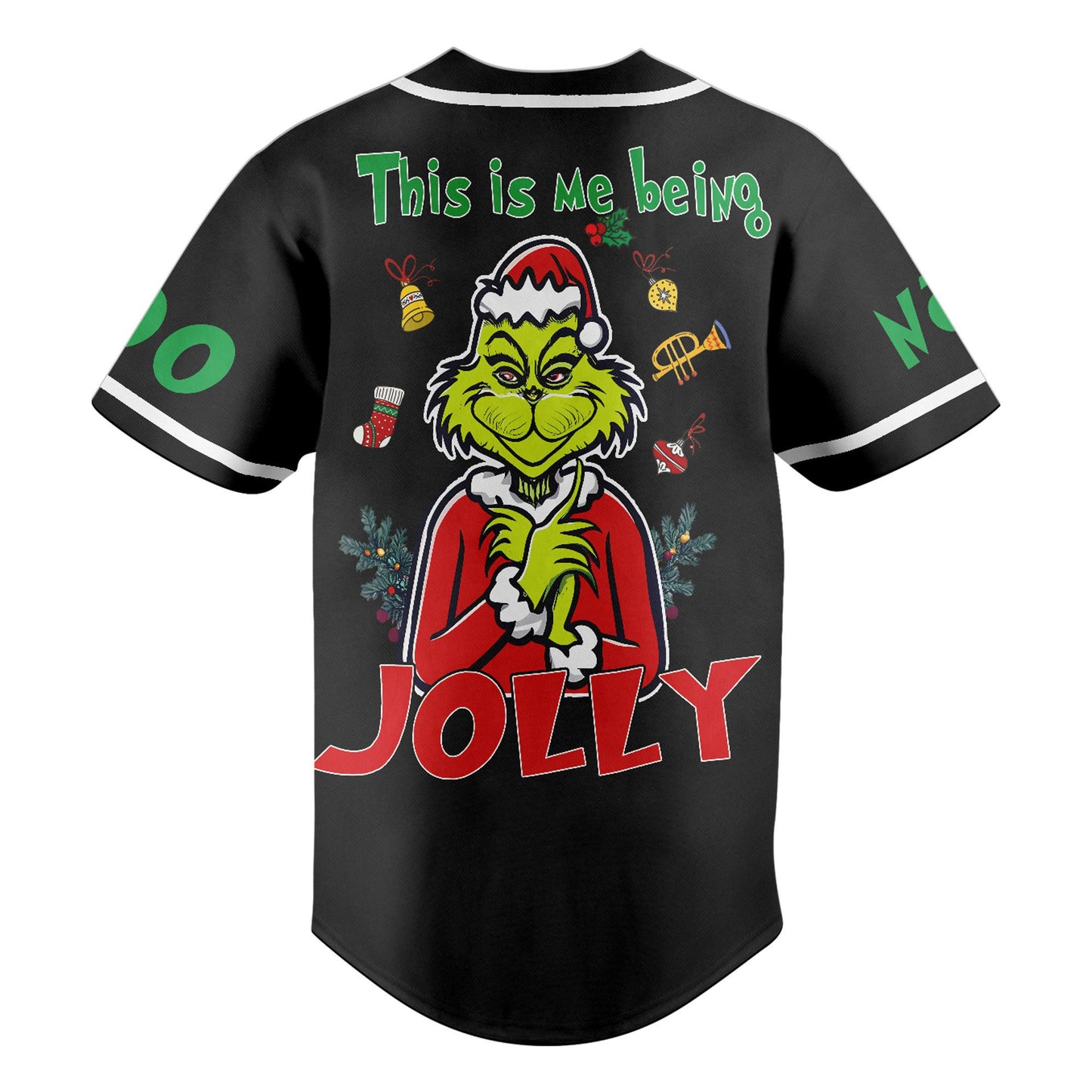Customized Evil The Grinch Stole Christmas Baseball Jersey