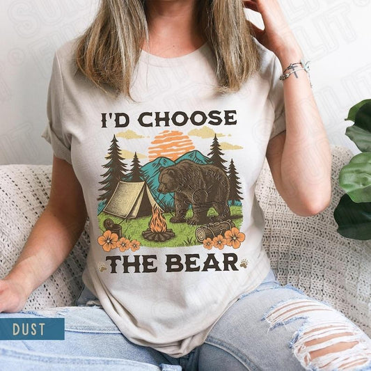 d Choose The Bear Shirt, Womens Rights Tshirt, Bear Vs Man Shirt, Female Empowerment, Trendy Tik Tok Shirt, Man or Bear Tiktok TShirt
