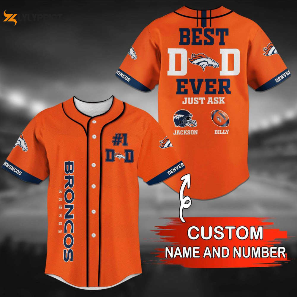 Denver Broncos Personalized Baseball Jersey Gift For Men Women - lylyprint.com